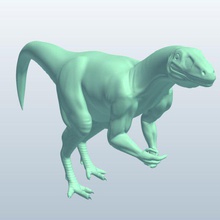 herrerasaurus v1 dinozorlar yazdırılabilir lowpoly 3d print model - Mito3D