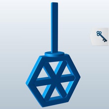 hexagon v1 popsicle sopa tutucu yenilik yazdırılabilir lowpoly 3d print model - Mito3D