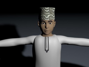 high poly arabischen boy oman alharthy arab junge Charakter Kind dishdasha Golf hoch Mensch ksa kuwait Modell muslim Omanischen Katar studios teenager die VAE 3d print model - Mito3D