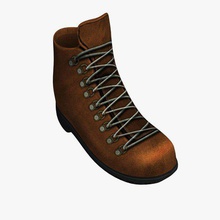 hikingboot v02 hiking boot apparel printable lowpoly 3d print model - Mito3D