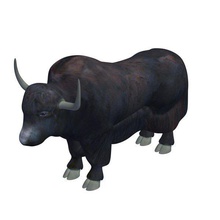 de l'himalaya yak v2 animaux imprimable lowpoly 3d print model - Mito3D