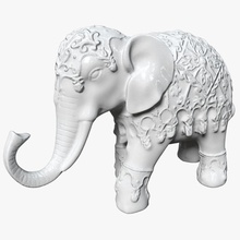 elefante hindú estatua dcor animal de la arquitectura elementos el estatuilla juego ideas india modelo fotogrametría porcelana escultura ilimitado 3d print model - Mito3D