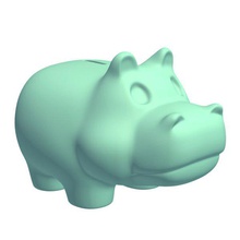 hippobank v1 hippo bank Container bedruckbar ist lowpoly 3d print model - Mito3D