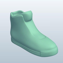 hitopsneaker v2 hi top sneaker apparel printable lowpoly 3d print model - Mito3D