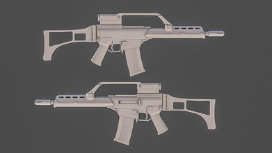 hk g 36 - nato assault rifle 3djav g36 gun heckler highpoly koch model modern plegable weapon 3d print model - Mito3D