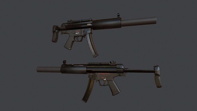 hk mp5 sd arma de fuego heckler koch modelo moderno mp5sd rifle smg sumutf 3d print model - Mito3D