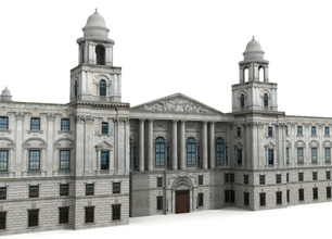 hm Hazine binası mimarlık bina İngiltere ünlü onu miras tarihi dönüm noktası london Majesteleri model anıt eski kraliçe s yapısı ytjmodels 3d print model - Mito3D