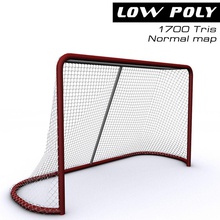 hockey goal 3dfreelancerus equipment frame game gate goaly ice lower lowpoly model net olympic poly ready real sport stadium time 3d print model - Mito3D