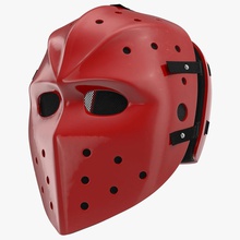 hokey maskesi 3d molier Görünümüdür kap ekipman yüz oyun dişli hedef kaleci şapka baş kask buz uluslararası jason maske max model koruyucu spor V-ray'in kış 3d print model - Mito3D
