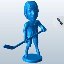 hockey player v1 people printable lowpoly 3d print model - Mito3D