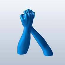 holding hands v1 anatomy printable lowpoly 3d print model - Mito3D