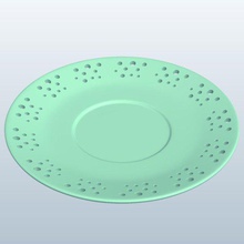 holeclusters v1 hole clusters saucer kitchen items printable lowpoly 3d print model - Mito3D