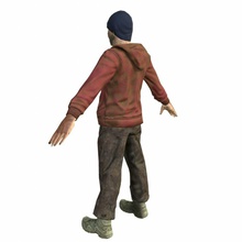 senzatetto hobo carattere mobile edition vicolo incredibile americano di avvio bum città a proposito le droghe edizione ragazzi hat felpa con cappuccio umana jeans junky malavita lowpoly maschio uomo modello persone rig survivor urbano 3d print model - Mito3D