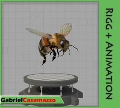 honey bee Tier animation apis gabrielcasamasso Honig Insekten mellifera Modell rigg Flügel 3d print model - Mito3D