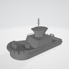 hong kong class tug tugs ship boat vessel vehicles 3d print model - Mito3D