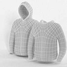 hooded sweater base meshes adult basemesh character child cloth clothes coat fleece hood hoode hoodie hoody lower man mesh model person poly shirt twiesner unisex woman zbrush 3d print model - Mito3D