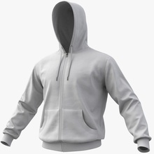 hoodie 01 white +pbr apparel athletic casual character clothes hoody jacket lowpoly man model pbr realistic realtime s sport street sweatshirt syutkinanton unity urban vray worn youth 3d print model - Mito3D