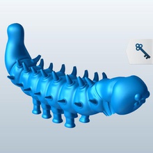 hooktip falena bruco v1 caterpillar gli insetti stampabile lowpoly 3d print model - Mito3D