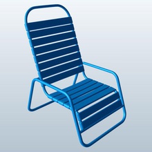 horizontal strap pool chair v2 furniture printable lowpoly 3d print model - Mito3D