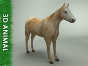 horse 3d am animal arched dobbin equine farm fast food game grass hack hackney lower lowpoly meat model poly realtime render 3d print model - Mito3D