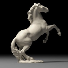 cavallo animale farm malloy mare mike modello posteriore in sella rodeo statua 3d print model - Mito3D