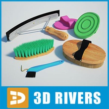 horse brushes 3drivers 3dr146 barn brushed comb connecticut england equestrian farm hay hoofs mane pick polo race riding rural scene scoop sport water wheel yard 3d print model - Mito3D