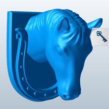 cheval porte heurtoir v1 la décorations imprimable lowpoly 3d print model - Mito3D