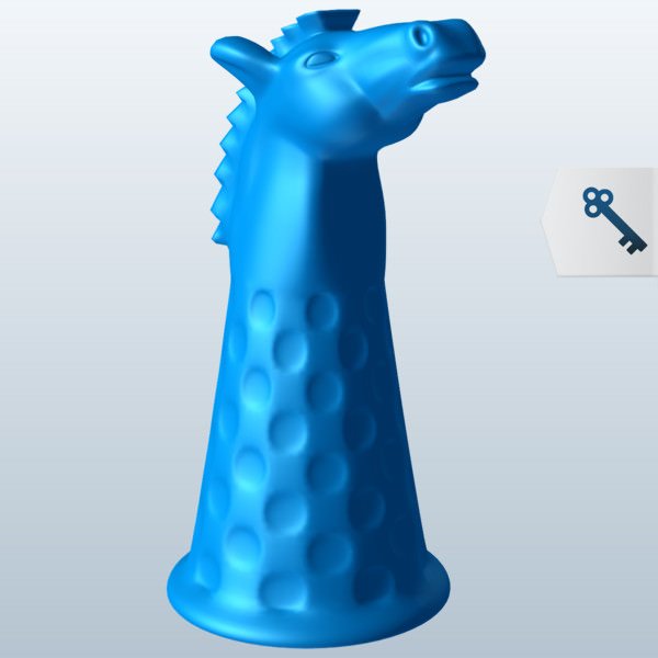 horse head v1 thimble novelties printable lowpoly 3D print model - Mito3D