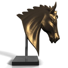 horse statue accessory animal architecture art bronze chess courser decorative elements head interior knight metal model rear rodeo sculpture steed stylized xtreme 3d print model - Mito3D