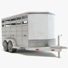 horse trailer abramsdesign agriculture animal car equipment farm game large livestock model pbr pickup ready real sidecar siding time transport truck vehicle 3d print model - Mito3D