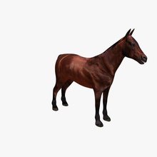 cheval v01 animaux imprimable lowpoly 3d print model - Mito3D