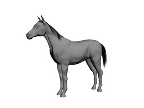 horse 3d 3dformat animal farm forest game land lower model poly ready wild 3d print model - Mito3D
