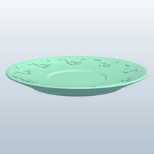 horserunning v1 horse running saucer kitchen items printable lowpoly 3d print model - Mito3D