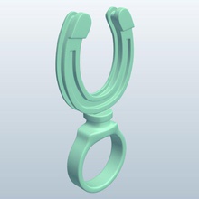 horseshoe v1 ring jewelry printable lowpoly 3d print model - Mito3D