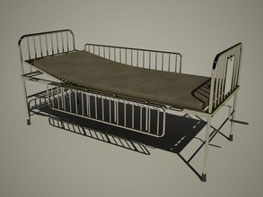 hospital bed furnishings furniture medical pandoramail science steel ward 3d print model - Mito3D
