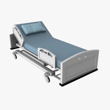 hospital bed bedside doctor eat ehturan emergency er food furnishings furniture gurney hos medical model nurse patient reading recovery roll surgery table tray 3d print model - Mito3D