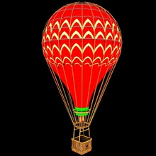 globo de aire caliente el anuncio la aeronave dirigible cesta colección genérica imagedesignshih modelo cielo nave espacial transporte ovni 3d print model - Mito3D
