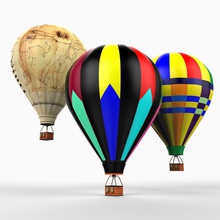 sıcak hava balonu 3d Görünümüdür uçak balon iş c4d taşırlar toplama zarf fbx gondol hotairballoon insan eğlence lwo max maya model n perspectx özel pervane rahatlama wicker hızıyla 3d print model - Mito3D