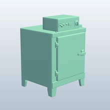 hot air oven v1 tools equipment printable lowpoly 3d print model - Mito3D