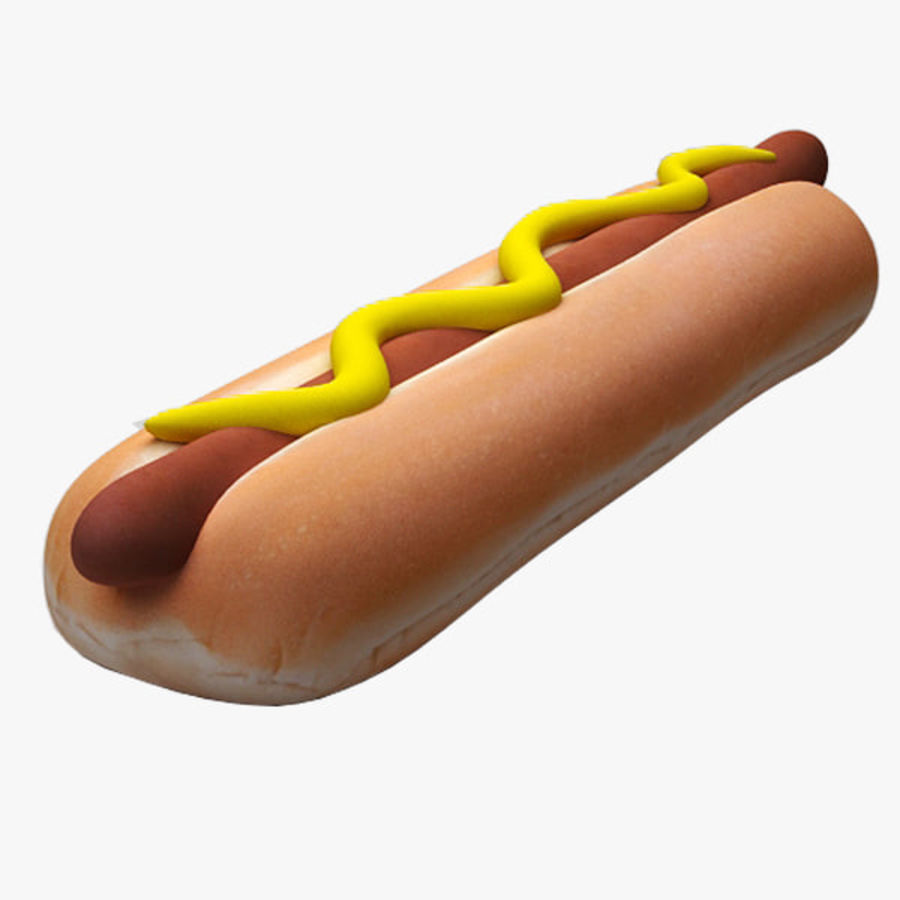 hot dog fatgod88 food junk model mustard snack 3D print model - Mito3D