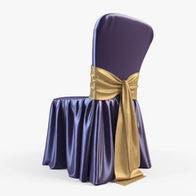 hotel chair 3 banquet bow cover dining furnishings furniture model ms dessi restaurant ribbon wedding 3d print model - Mito3D