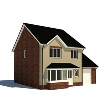 Haus Architektur außen home icreate Modell Wohn Szene Geschichte Struktur zwei 3d print model - Mito3D