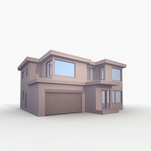 casa en la arquitectura de edificio cottage garaje vivir modelo residencial único historia estructura suburbano tradicional las villas visualife ventana 3d print model - Mito3D