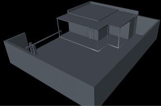 house bom stair architecture not textured enterable police station roof access 3d print model - Mito3D