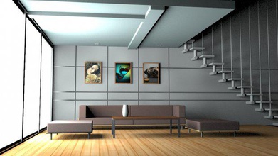 l'intérieur de la maison l'éclairage l'architecture 3d print model - Mito3D