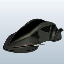 hovercar v2 hover araba araç yazdırılabilir lowpoly 3d print model - Mito3D