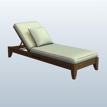 hsm0014 v2 tan de la chaise jusqu' le mobilier imprimable lowpoly 3d print model - Mito3D