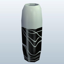 hsm0028 v2 black white striped vase vases printable lowpoly 3d print model - Mito3D