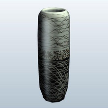hsm0030 v2 noir blanc squiggle vase vases imprimable lowpoly 3d print model - Mito3D