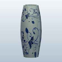 hsm0031 v2 uzun boylu çiçek porselen vazo vazolar yazdırılabilir lowpoly 3d print model - Mito3D